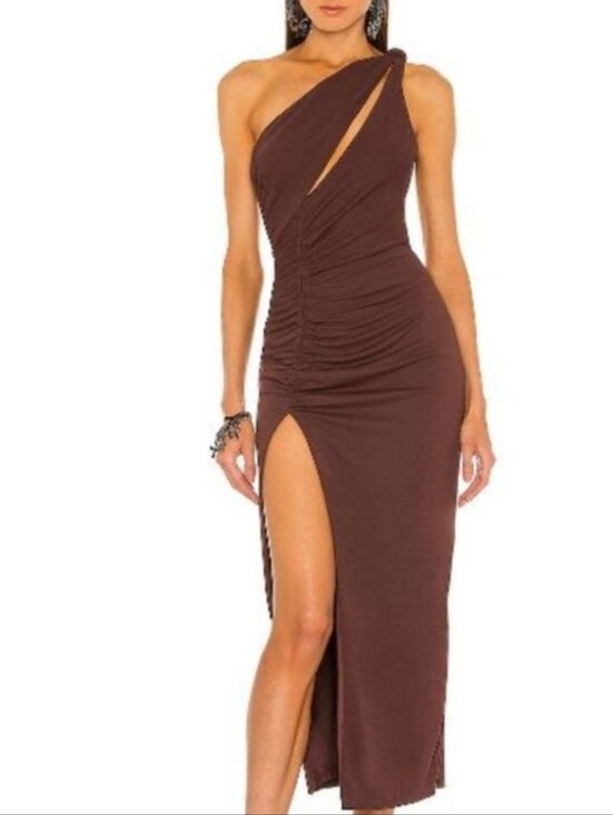 DUNDAS Dresses & Skirts - Dundas X Revolve Kate Midi Dress Chocolate Brown Sz S